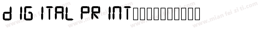 Digital print字体下载字体转换